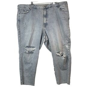 Old Navy Jeans Womens SZ 28 Blue Light Wash High Rise Straight Ankle Cut Off Hem
